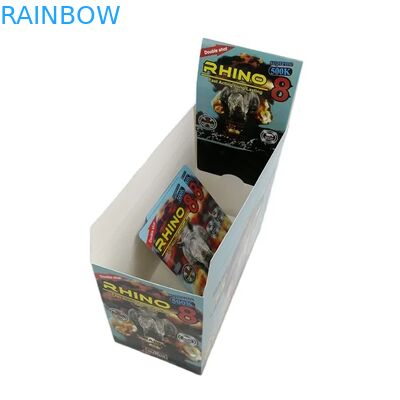 ขายส่ง กำหนดเอง ไรโน 100k 150k 200k ยาเม็ดเสริมสมรรถภาพ แคปซูล พร้อมการ์ดบรรจุภัณฑ์ 3 มิติ และกล่องแสดงผลกระดาษ