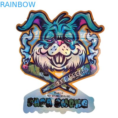 กระเป๋าไมเลอร์แบบตัดแบบพิเศษ 3.5 กรัม 1 ปอนด์ อาหาร Holographic Candy Smell Childproof Special Shape Mylar Ziplock กระเป๋า