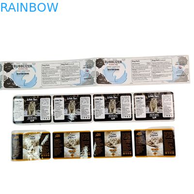 สติกเกอร์กระดาษไวนิล PVC แบบมีกาว กันน้ำ UV พิมพ์ลายโฮโลแกรม โลโก้ส่วนตัว ป้ายบรรจุภัณฑ์สำหรับสมุดภาพ