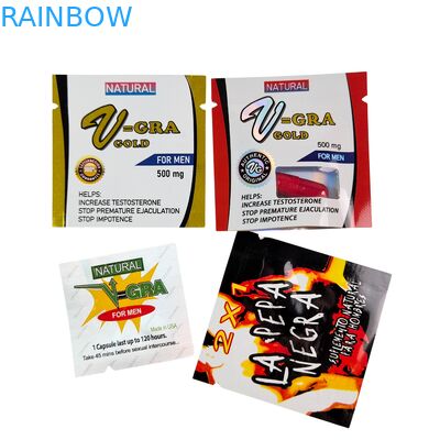 กระเป๋าซิปพลาสติกประเภทอาหาร ที่ประกอบด้วยเครื่องปรับขนาดสําหรับยาเม็ด และยาแคปซูล