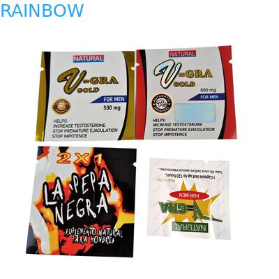 กระเป๋าซิปพลาสติกประเภทอาหาร ที่ประกอบด้วยเครื่องปรับขนาดสําหรับยาเม็ด และยาแคปซูล