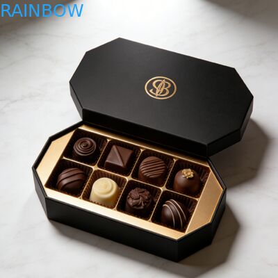 โลโก้ที่กําหนดเอง กล่องของขวัญช็อคโกแลตที่บุคคลสอดคล้อง การบรรจุของหวาน ช็อคโกแลต เครื่องสําอางกล่อง ช็อคโกแลตเปล่า