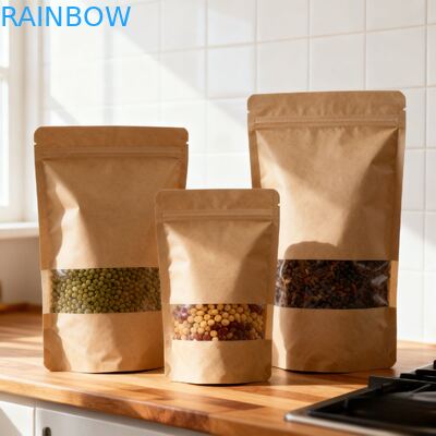 กระเป๋ากระดาษไครฟ์ท์ฟ์ตัวกรองความชื้นแบบกําหนดเอง สําหรับบรรจุอาหาร