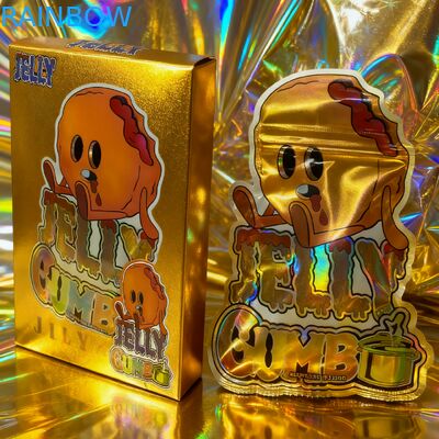 กระเป๋า Mylar ที่สามารถปิดใหม่ได้ 3.5 กรัม สําหรับบรรจุอาหารว่าง