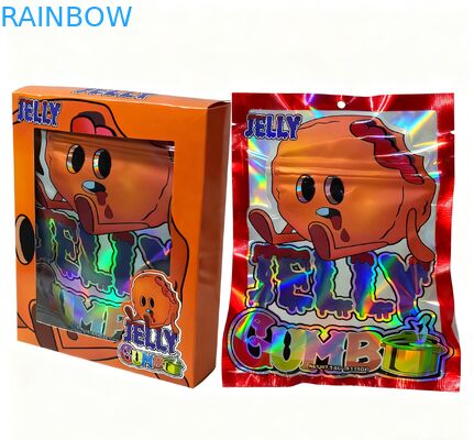 กระเป๋า Mylar ที่สามารถปิดใหม่ได้ 3.5 กรัม สําหรับบรรจุอาหารว่าง