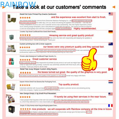 กล่องกระดาษขนาดที่กําหนดเอง พร้อมจอหน้าต่างใส และความหนา 350 กรัม สําหรับบรรจุอาหาร