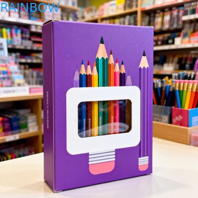 กล่องกระดาษขนาดที่กําหนดเอง พร้อมจอหน้าต่างใส และความหนา 350 กรัม สําหรับบรรจุอาหาร