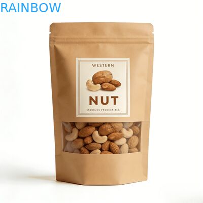 คุณภาพสูง การพิมพ์ดิจิตอลตามสั่ง กระเป๋าบรรจุอาหารพลาสติกรีไซเคิล พร้อมเครื่องปิดความร้อน ถุงยืน