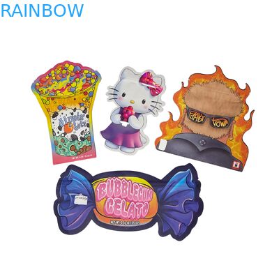 พิมพ์ตามสั่ง 1/8oz 1/4oz 1/2oz 1oz 1lb Mylar Herb Flower Candy Packaging ทนต่อเด็ก ซิปเปอร์ ทนต่อกลิ่น กระเป๋า 3.5 Mylar