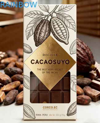 กล่องกระดาษคราฟท์เกรดอาหารย่อยสลายได้เองแบบกำหนดเองพร้อมหน้าต่างใสสำหรับบรรจุภัณฑ์ช็อกโกแลตบาร์