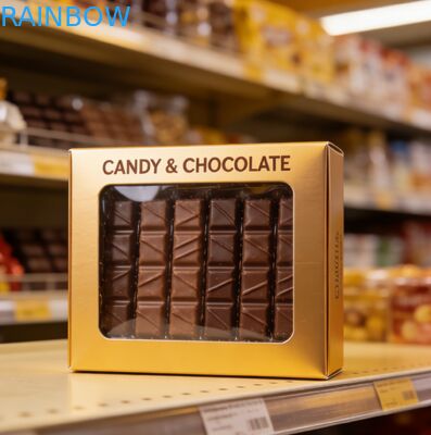 บรรจุภัณฑ์กล่องช็อกโกแลตแบบกำหนดเองพร้อมลวดลายปั๊มนูน บรรจุภัณฑ์กล่องลิ้นชักเกรดอาหารปลอดภัย