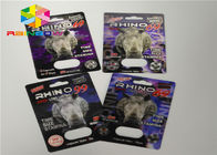 3D Effect Crazy Rhino 69 Rhino 7 แคปซูลยาเพศบัตรชายเสริมยากล่องบรรจุภัณฑ์และตุ่มบัตร 3d / กล่อง