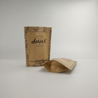 ยืนขึ้น Ziplock Mylar บรรจุภัณฑ์ถุงกาแฟผู้ผลิตกระดาษคราฟท์สีน้ำตาลถุงกาแฟ 12oz พร้อมวาล์ว