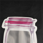 โลโก้การพิมพ์รูปทรงพิเศษ Food Grade Juice Milk Jelly Liquid Stand up Bottle Shape Sachets