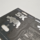 การพิมพ์ยูวี 200mic 3D Panther Card ชาย Enhancer Pills พร้อมจอแสดงผล UV