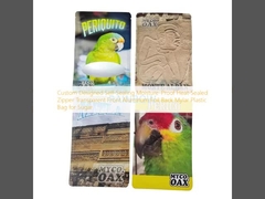 ถุงพลาสติกไมลาร์ด้านหลังฟอยล์อลูมิเนียมใสแบบซิปปิดผนึกด้วยความร้อนกันความชื้นออกแบบเองสำหรับน้ำตาล