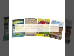 ถุงพลาสติกไมลาร์ด้านหลังฟอยล์อลูมิเนียมใสแบบซิปปิดผนึกด้วยความร้อนกันความชื้นออกแบบเองสำหรับน้ำตาล