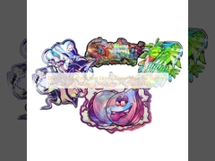 ถุงพลาสติก Die Cut 3.5g ซิป Mylar เคลือบเงา สำหรับบรรจุภัณฑ์ขนมกัมมี่สมุนไพร ป้องกันกลิ่น พื้นผิวเงางาม