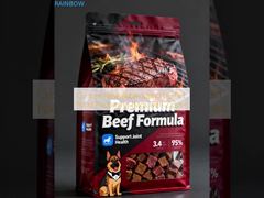 ถุงบรรจุภัณฑ์อาหารสัตว์เลี้ยงแบบตั้งได้แบบปิดผนึกได้เองพร้อมซิป