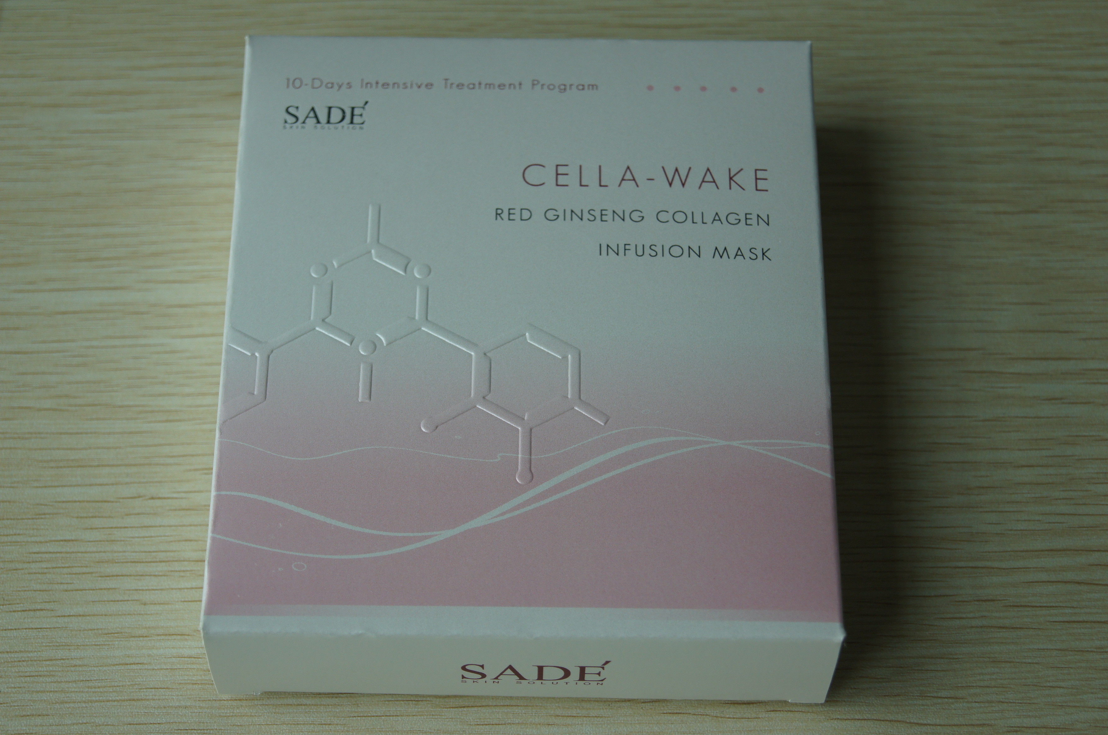 Pink Sade กล่องบรรจุภัณฑ์กระดาษการ์ดขาวสำหรับหน้ากากเครื่องสำอางโสม Collagen