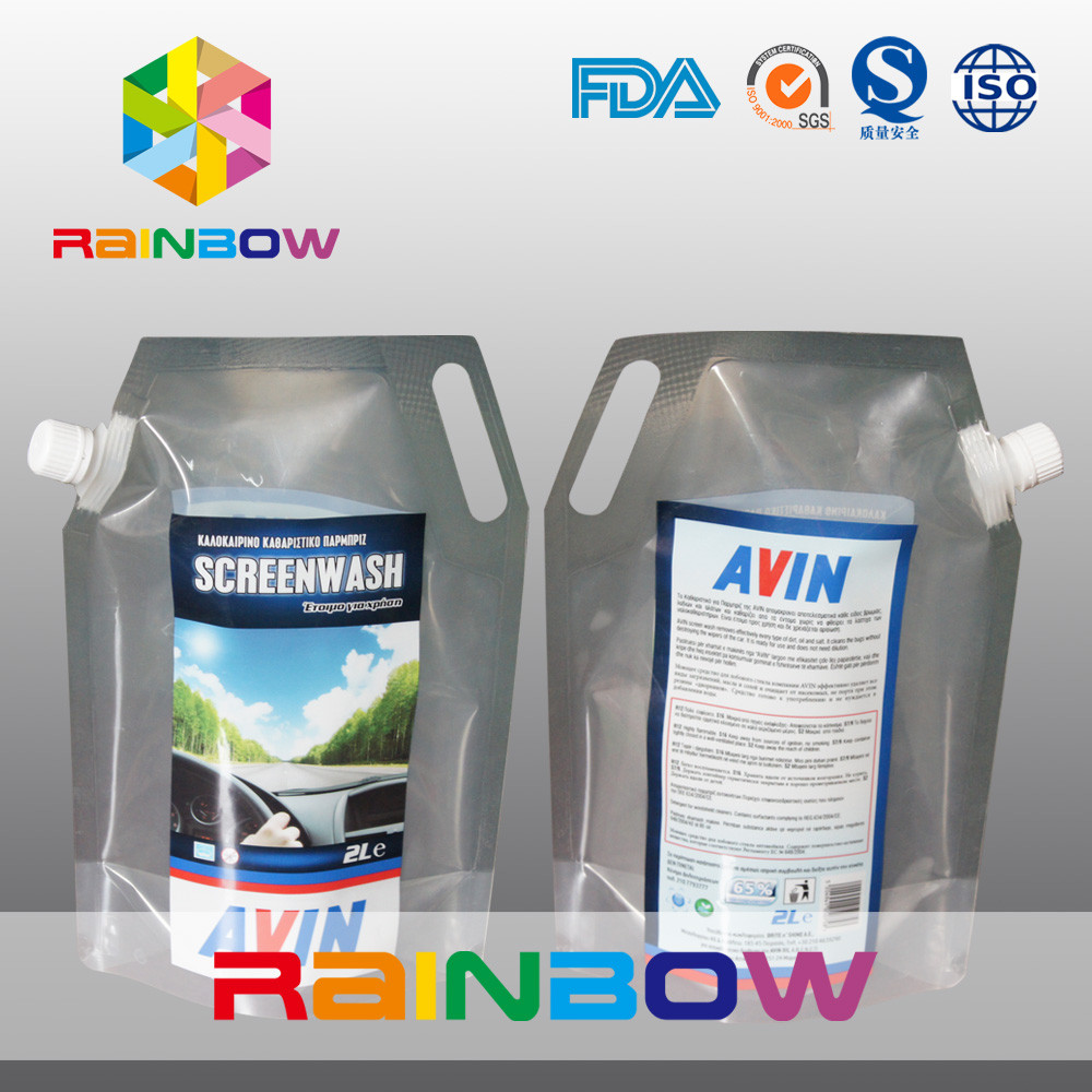 สีเงินยืนขึ้นพวยถุงพิมพ์เต็มรูปแบบที่มีการจัดการ / ฉลาก