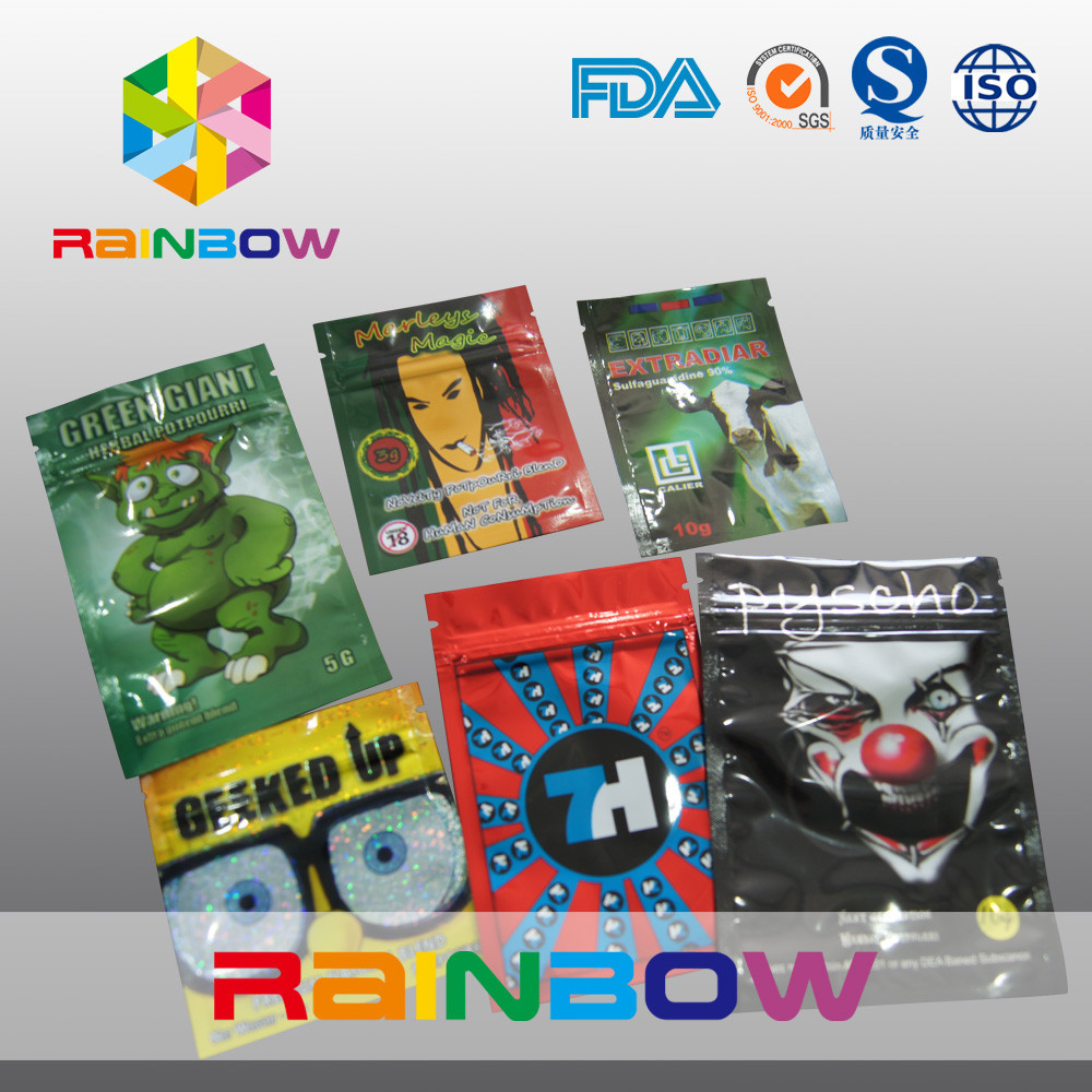 บรรจุภัณฑ์ธูปสมุนไพรสามด้านซีล / ถุงซิปโป๊ะ