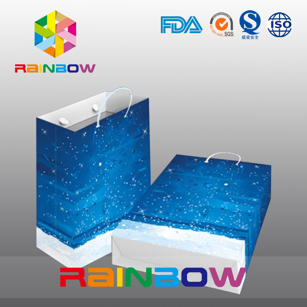 ถุงกระดาษแบบกำหนดเองพร้อมที่จับสำหรับการช้อปปิ้ง