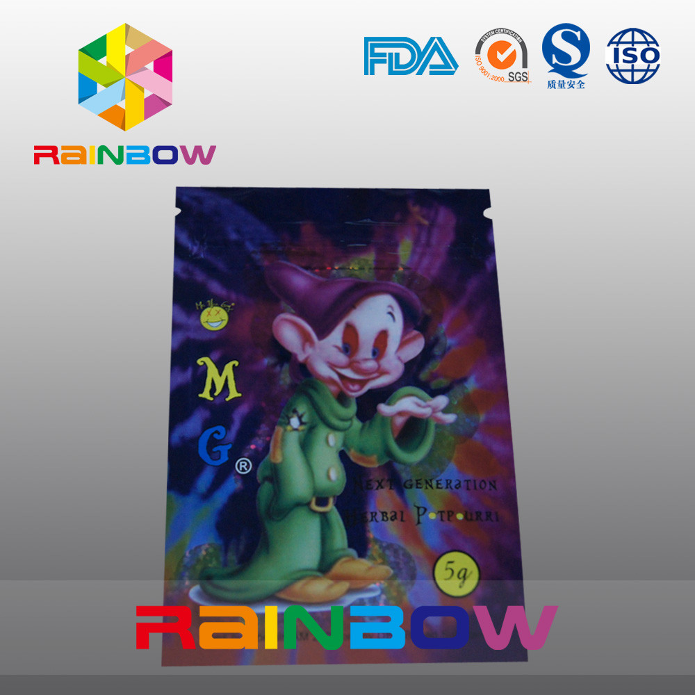 ถุงบรรจุธูปธูปสมุนไพร 5 กรัม OMG สามด้านพร้อมซิป