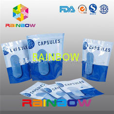 Stand Up Vertival Aluminum Foil Pouches กระจกใสสำหรับแคปซูล