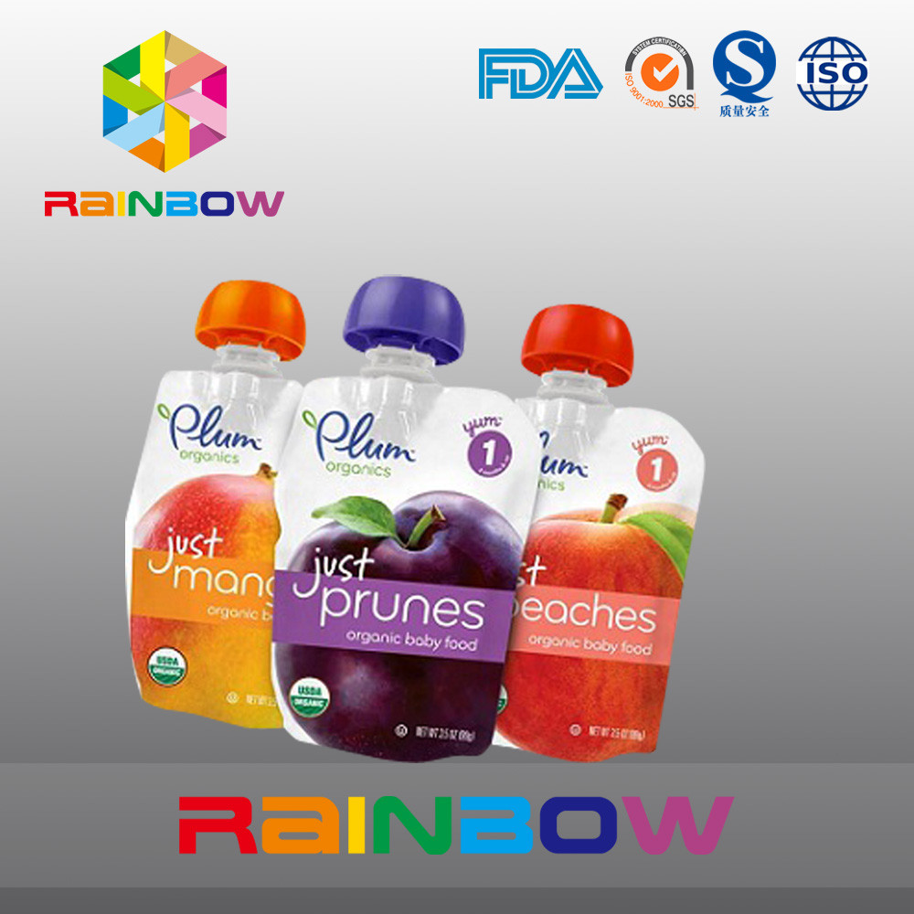 Stand Up Spout Pouch สำหรับกระเป๋าน้ำผึ้ง / เยลลี่พวยและถุงบรรจุของเหลว