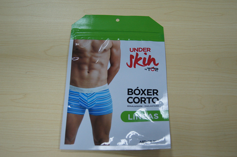 ชุดชั้นในของถุงชายถุงพลาสติก Pacakging ลูกยอมีซิป