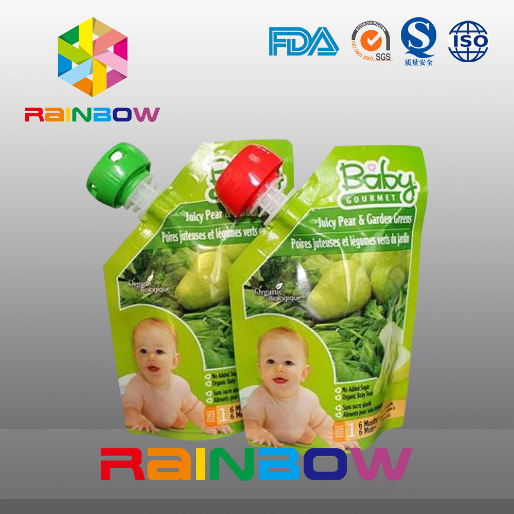 Eco Baby Spout Pouch บรรจุภัณฑ์สำหรับกระเป๋าน้ำ / ของเหลว