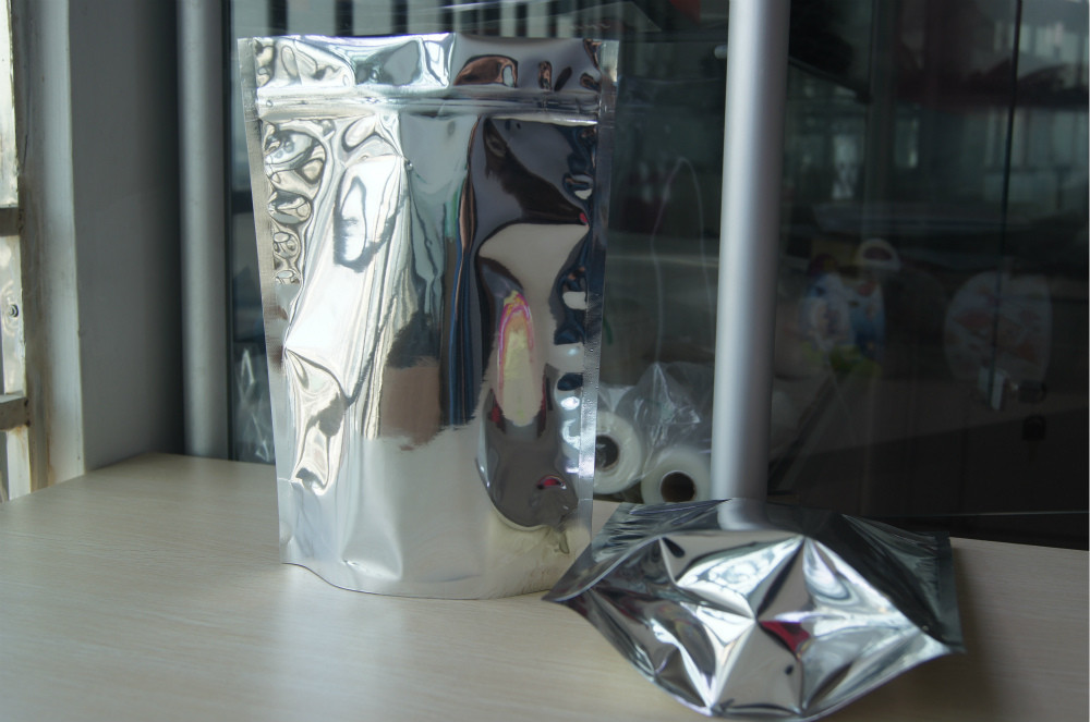 ถุงอลูมิเนียมฟอยล์ Ziplock ธรรมดา / ถุงบรรจุฟอยล์