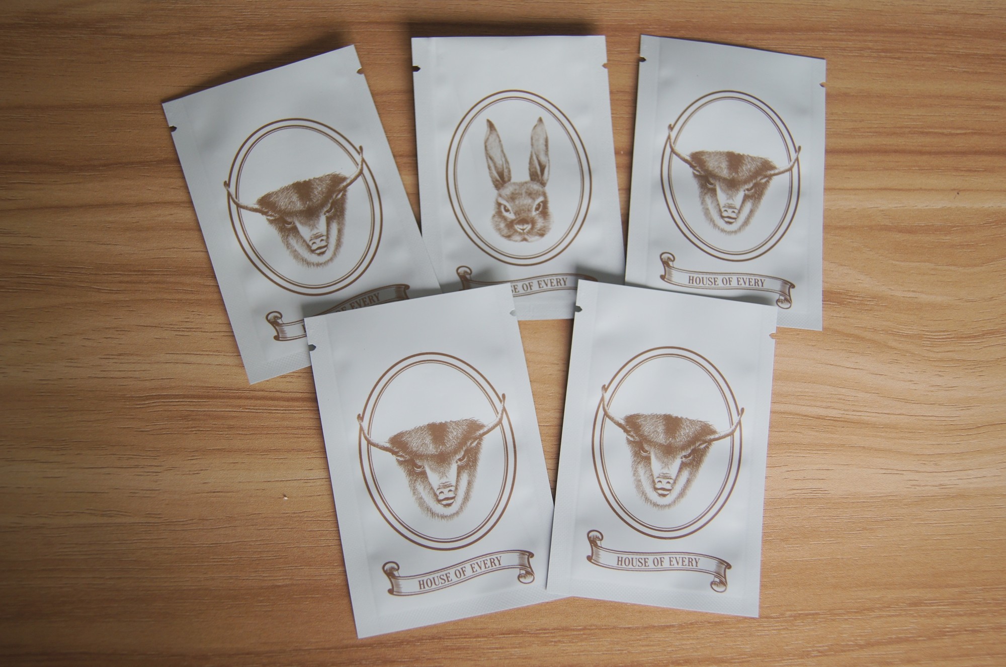 สามด้านซีลถุงบรรจุเมล็ด / Matte White Grip Spice Potpourri Bag