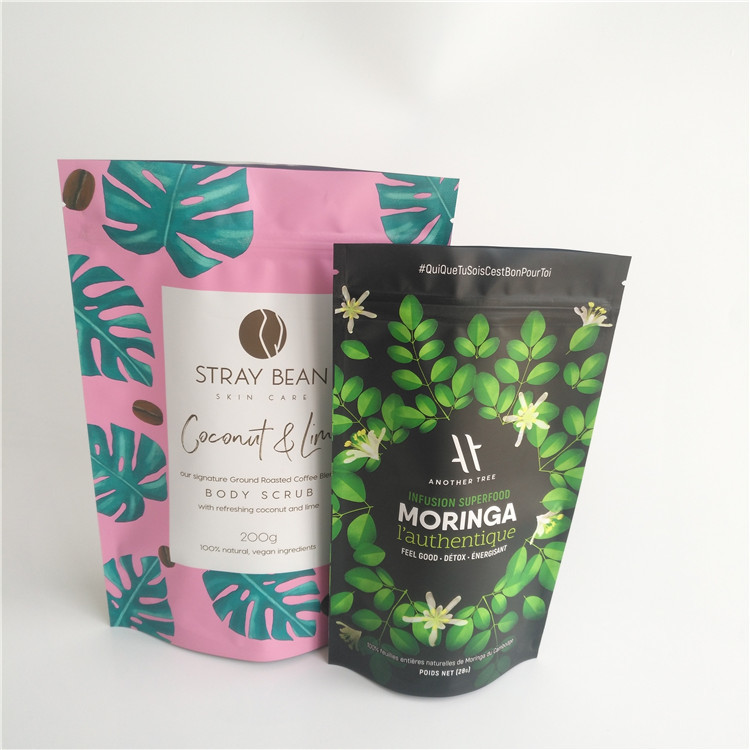 กาแฟ CBD ยืนขึ้นถุง Mylar 3.5g พลาสติก PE 50 - 200 ไมครอนความหนา