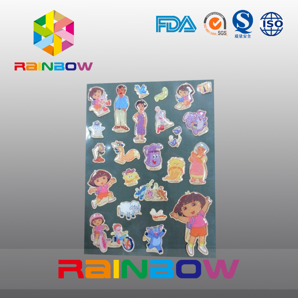 สีสันสดใสไม่สม่ำเสมอทางเศรษฐกิจที่กำหนดเองฉลากกระดาษรีไซเคิลขวด / ถุงพลาสติก