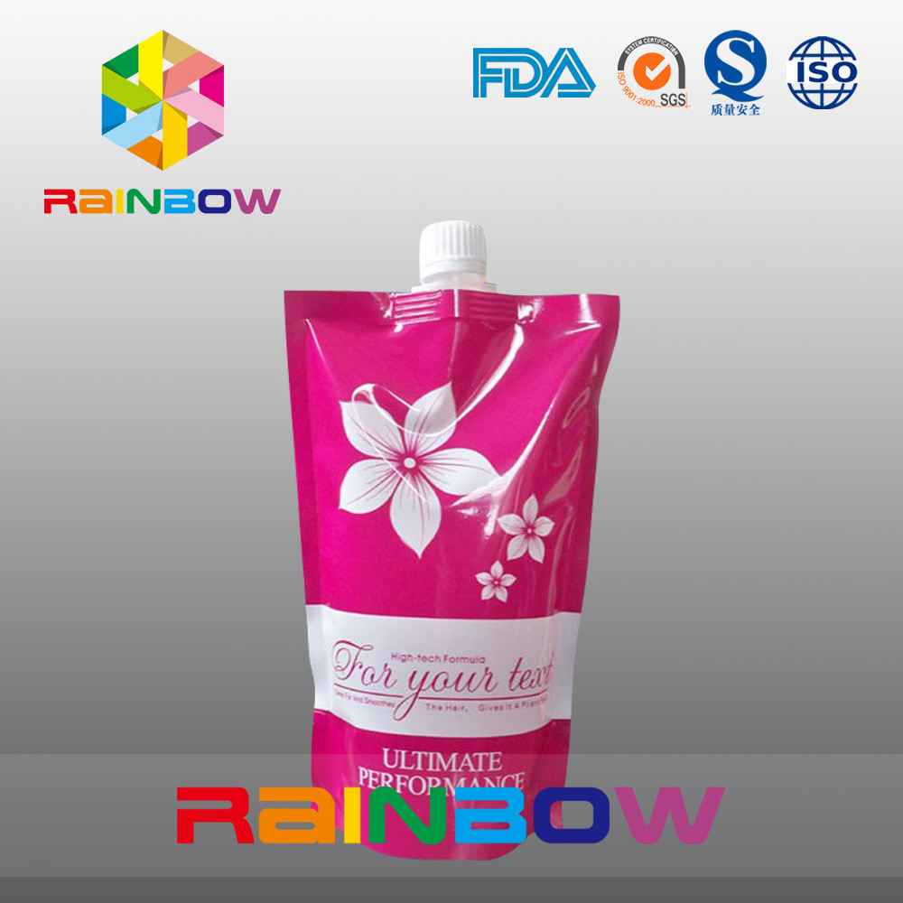 Red Stand Up Spout บรรจุภัณฑ์กระเป๋าพร้อม Spout Top, Liquid Spout Bags