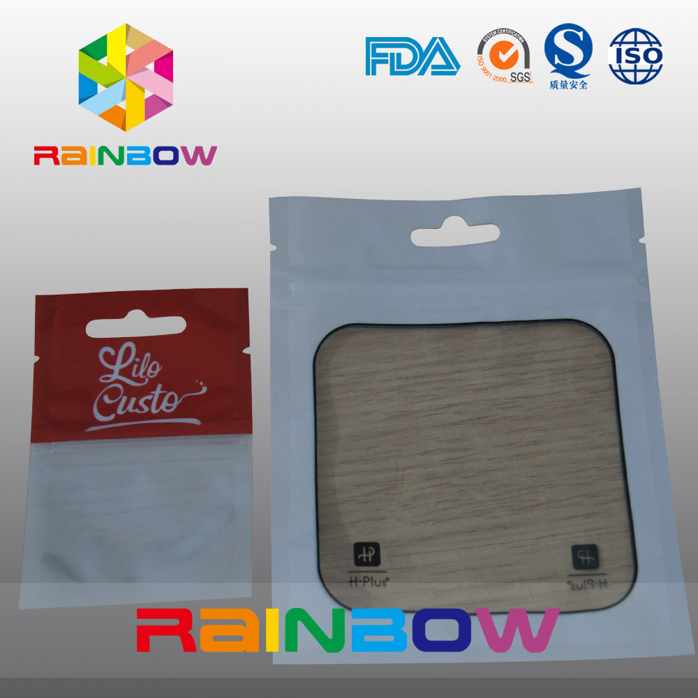 Mylar Ziplock ถุงพลาสติกถุงบรรจุภัณฑ์ด้วยหน้าต่างโปร่งใสสำหรับสินค้า