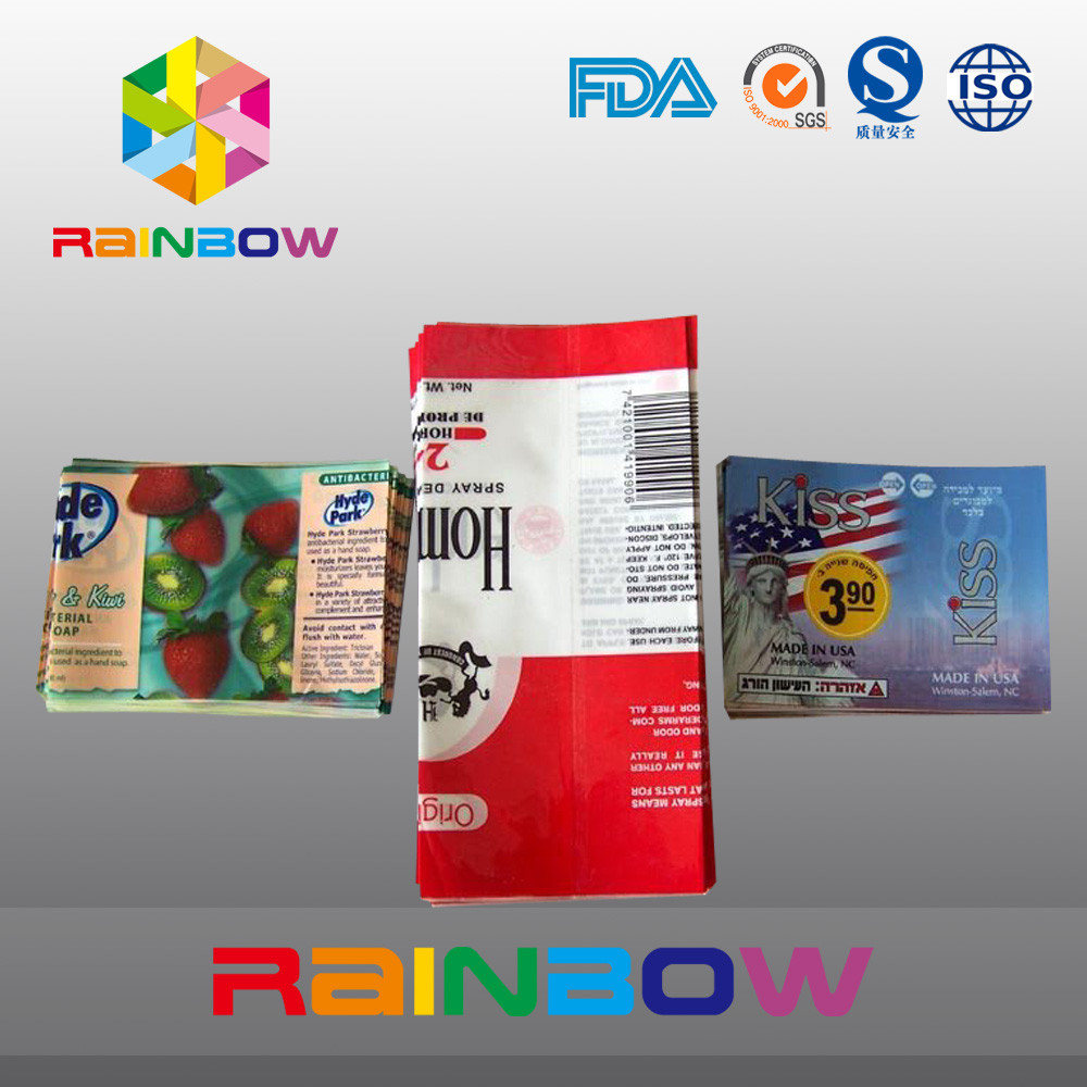 ป้ายแขนหดความร้อน PVC / PET พิมพ์กันน้ำสำหรับขวด