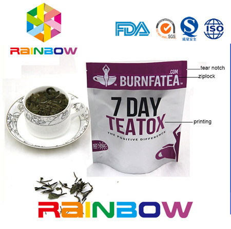 ด้านข้างบรรจุในซอง Doy แพ็คกระดาษคราฟท์บรรจุภัณฑ์ถุงชาอลูมิเนียมฟอยล์ถุงพลาสติก Ziplock