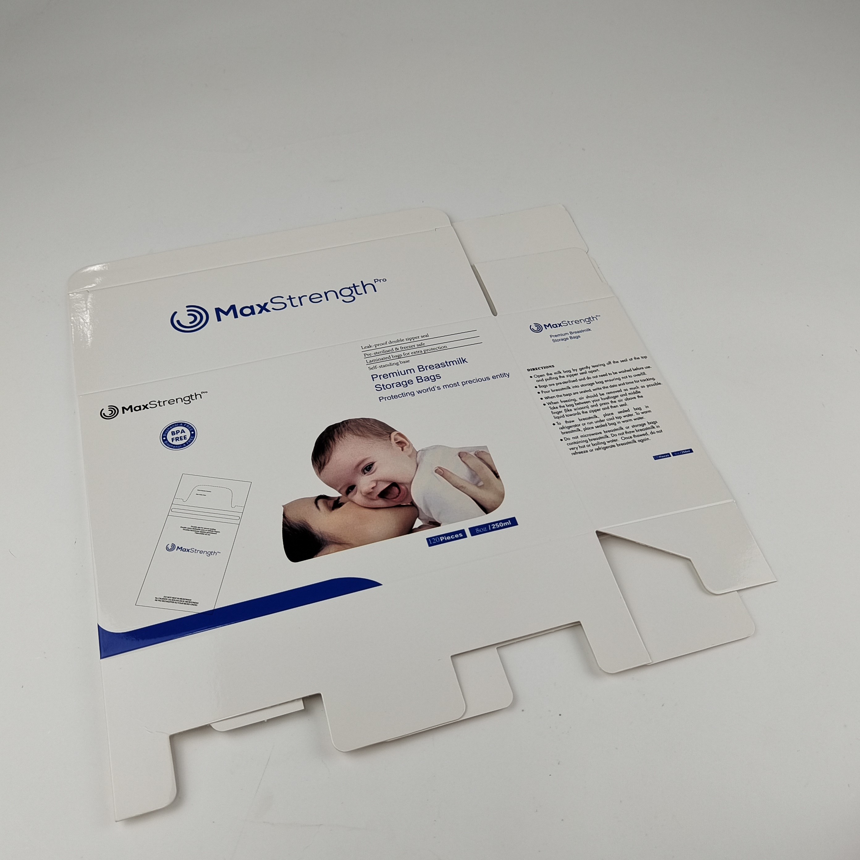 กล่องเก็บกระดาษแข็ง 400 กรัมกล่องบรรจุภัณฑ์นมสี่เหลี่ยมแบบกำหนดเอง