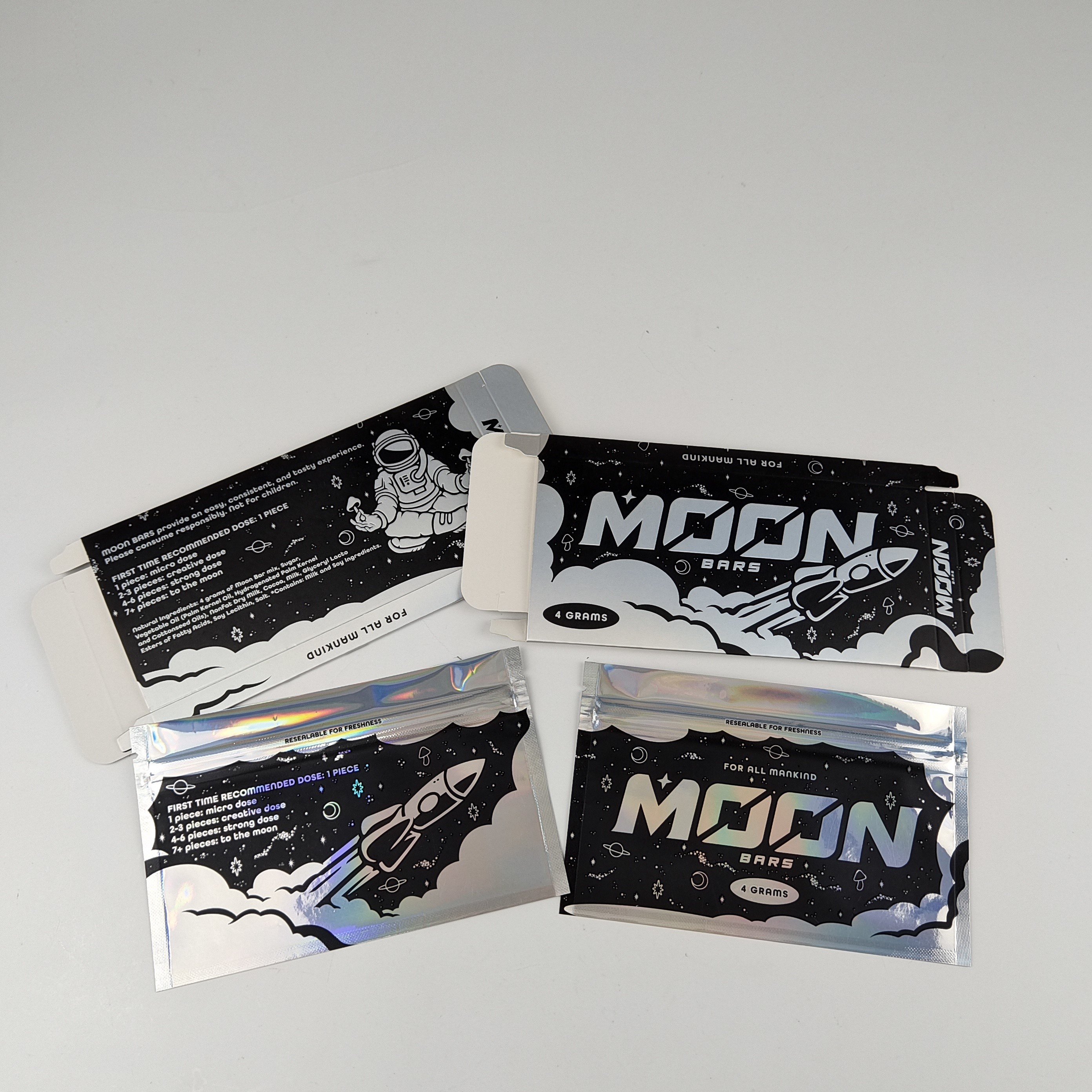 ช็อกโกแลตแคนดี้บาร์บรรจุภัณฑ์อาหารกล่องกระดาษพิมพ์แบบกำหนดเองกล่องอาหารกระดาษแข็ง