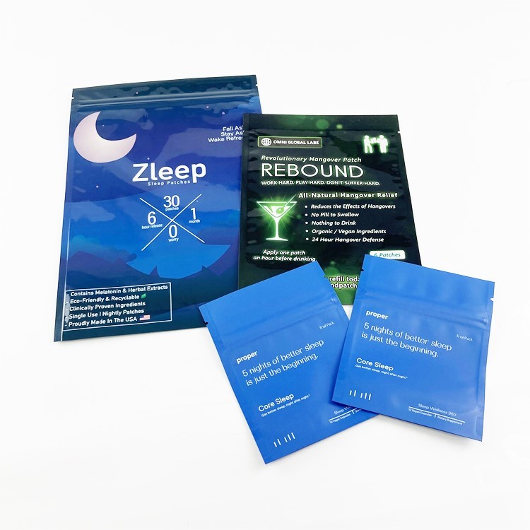 กระดาษคราฟท์ฟอยล์ย่อยสลายได้ทางชีวภาพถุงซองเปล่าตัวอย่างเครื่องสำอางถุงปิดผนึกสามด้าน