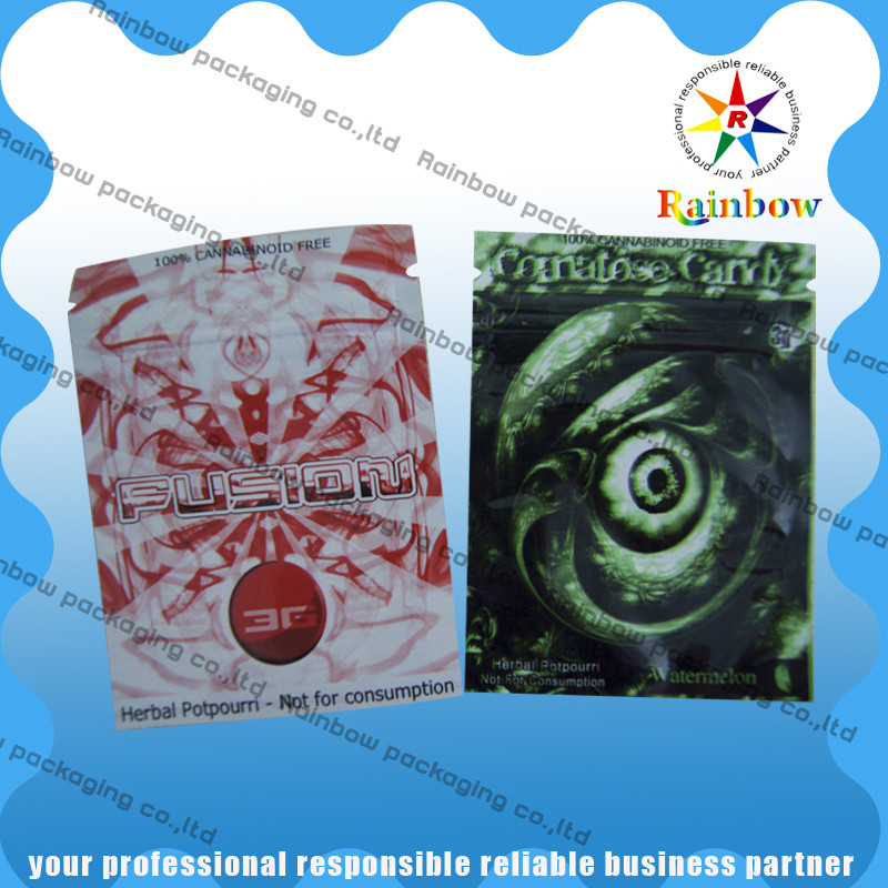 บรรจุภัณฑ์ถุงพลาสติกอลูมิเนียมฟอยล์พร้อมฝาปิดสามด้าน