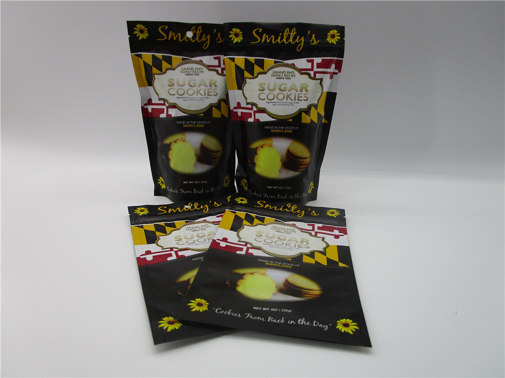 เกรดขนมขบเคี้ยวผนึกถุงบรรจุภัณฑ์, 8 ออนซ์ยืนขึ้นถุงบรรจุภัณฑ์ขนมฟอยล์เรียงราย