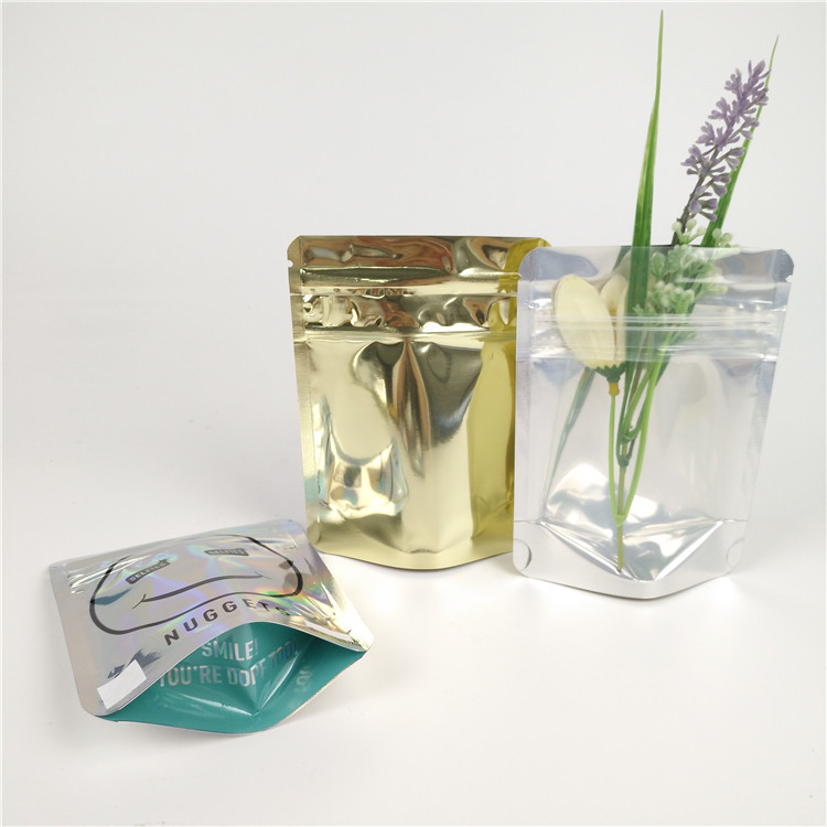 ถุง Mylar พิมพ์แบบกำหนดเองใสถุงกันกลิ่น 3.5g ถุงฟอยล์ Ziplock กินได้