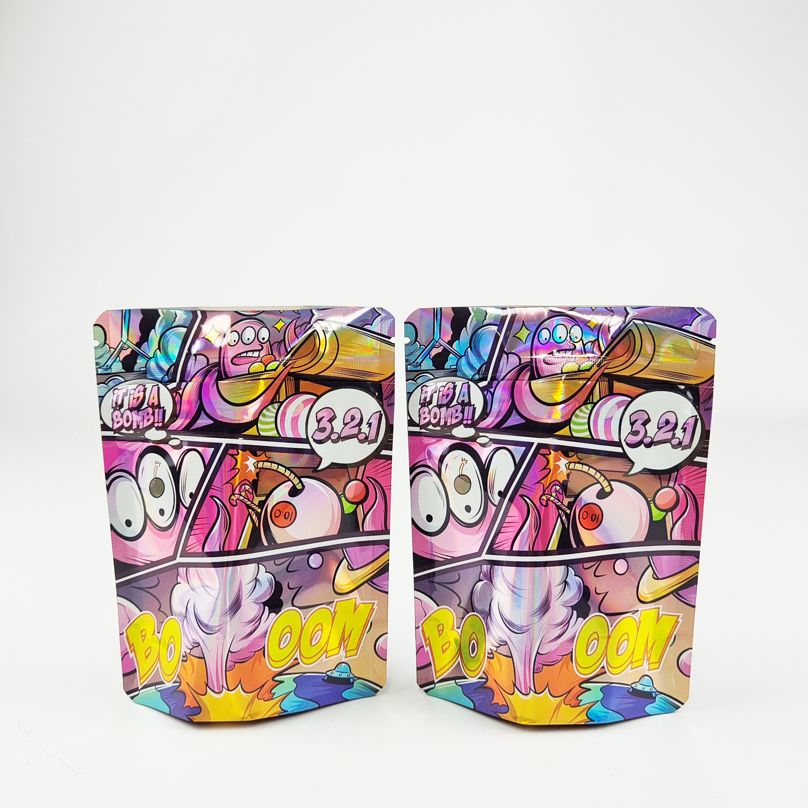 3.5g 7g 14g 28g ถุงอาหาร Mylar กำหนดเอง Cangy Gummies ยืนขึ้นถุง Ziplock