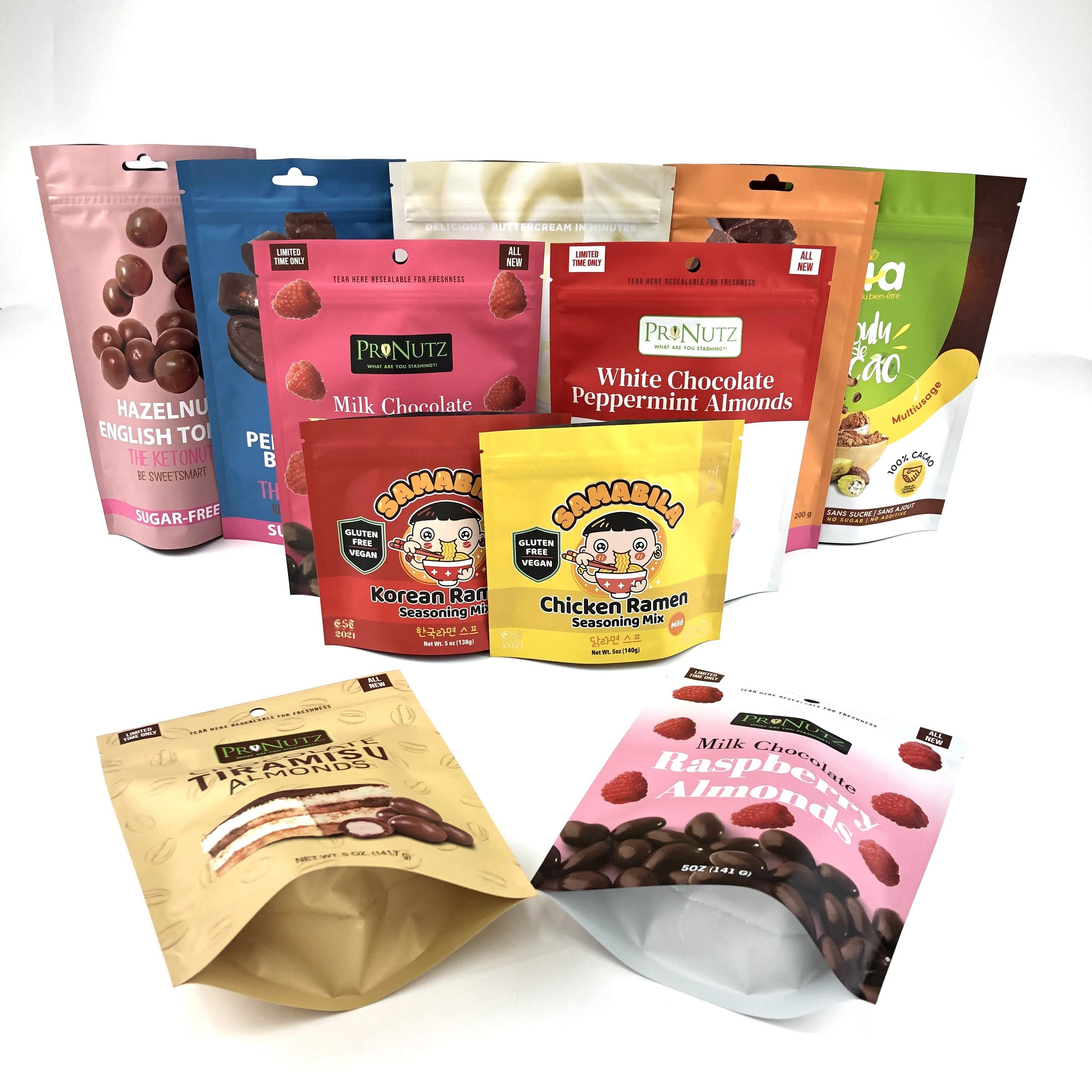 บรรจุภัณฑ์ดิจิตอล 3.5g อาหารกินได้ Stand Up Bag Ziplock Smell Proof ถุงพลาสติก