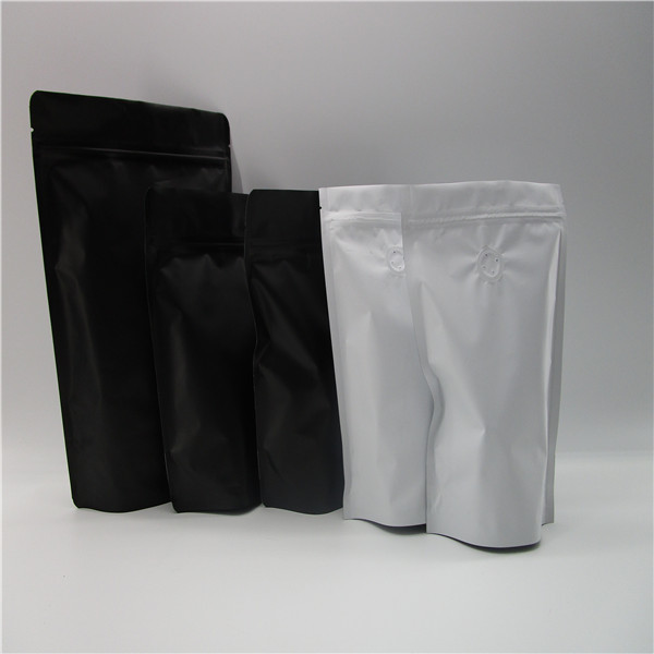 Matte Black Foil Stand up Pouch พร้อมซิป, ถุงฟอยล์สำหรับบรรจุภัณฑ์อาหาร