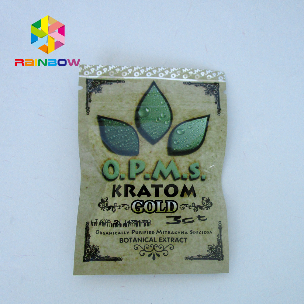 บรรจุภัณฑ์ถุงธูปสมุนไพร Kratom มีซิปล็อค, ถุงธูปสมุนไพร